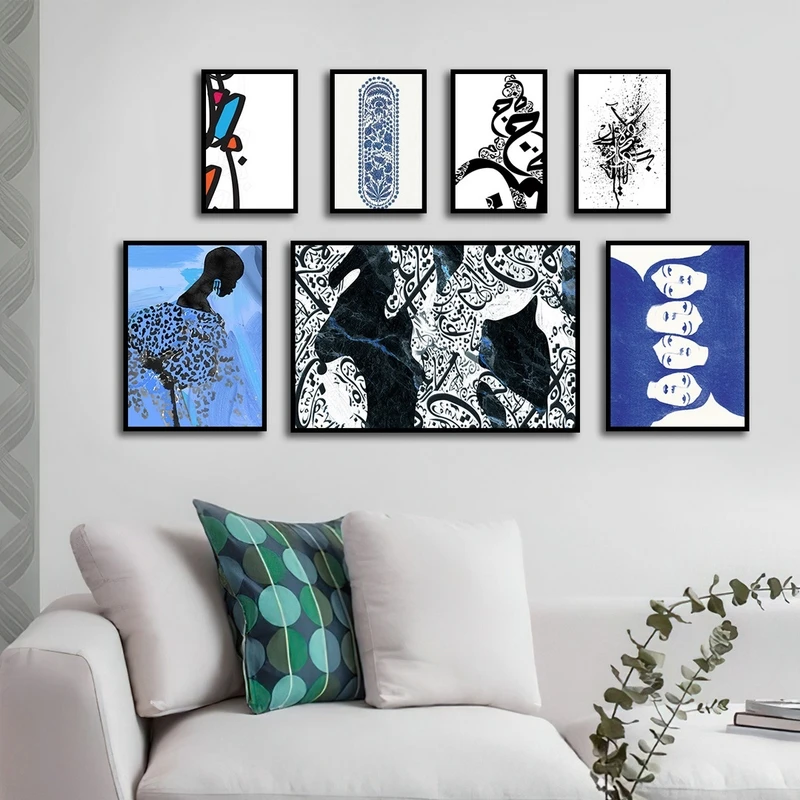 تابلو بکلیت طرح خطاطی و خوشنویسی مدل B-2606 مجموعه 7 عددی