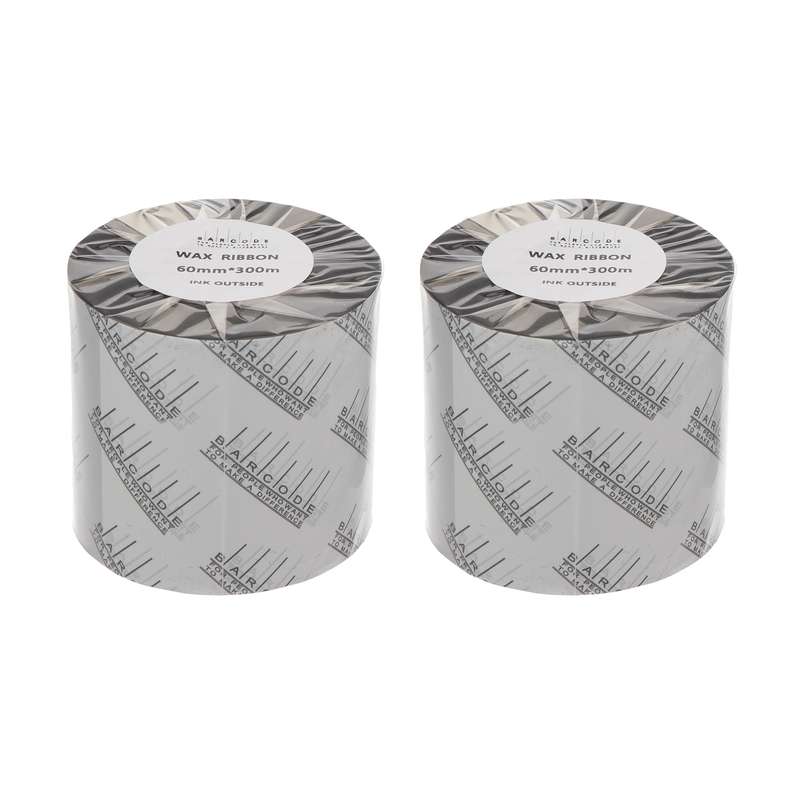 ریبون پرینتر لیبل زن بارکد مدل Wax 60 mm x 300 m بسته 2 عددی ریبون پرینتر لیبل زن بارکد مدل Wax 60 mm x 300 m بسته 2 عددی