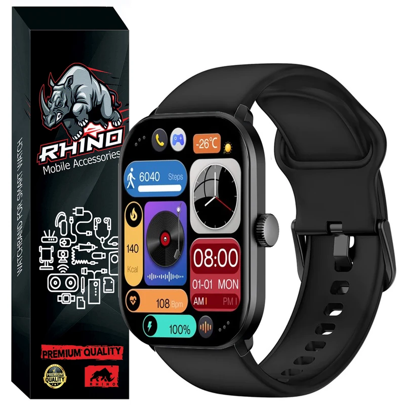 بند راینو مدل Silic-SQ مناسب برای ساعت هوشمند گلوریمی GS1 Pro 2024