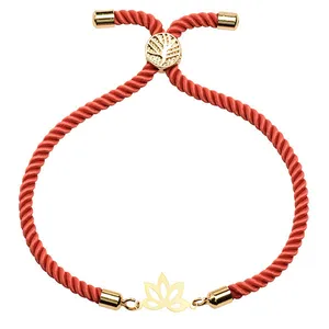 دستبند طلا 18 عیار زنانه الن نار مدل گل نيلوفر کد ELN2756