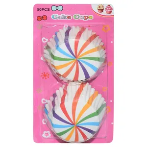 کپسول کاغذی کاپ کیک مدل Rainbow بسته 50 عددی 
