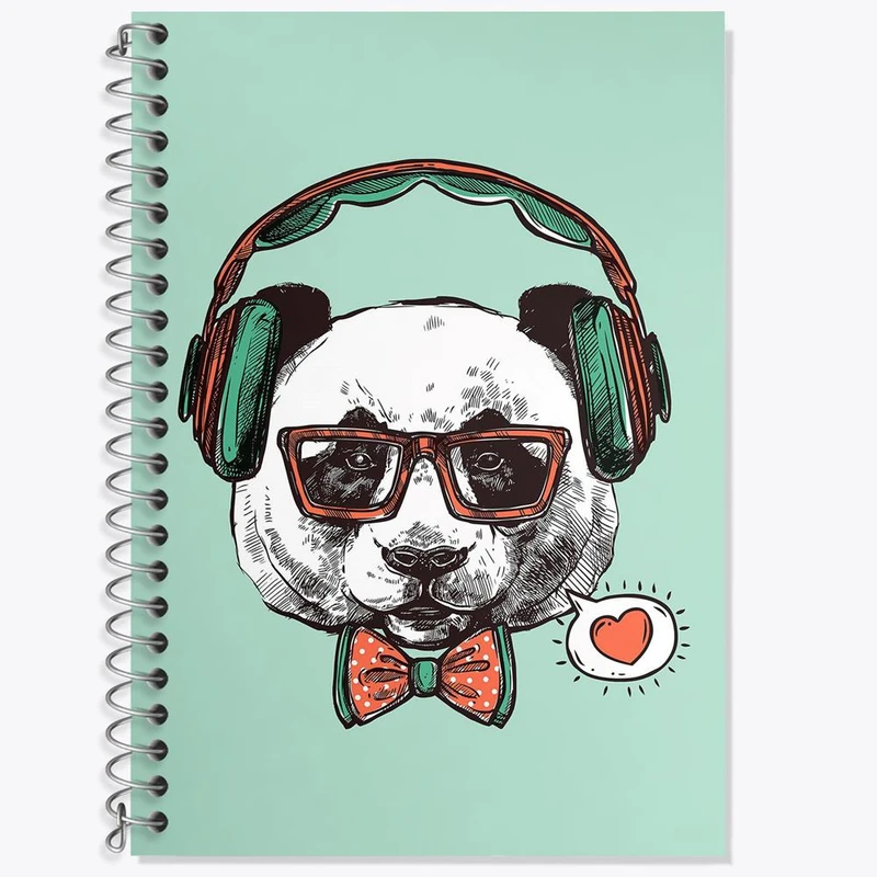 دفتر زبان 50 برگ خندالو مدل دو خط طرح موزیک کد 2407