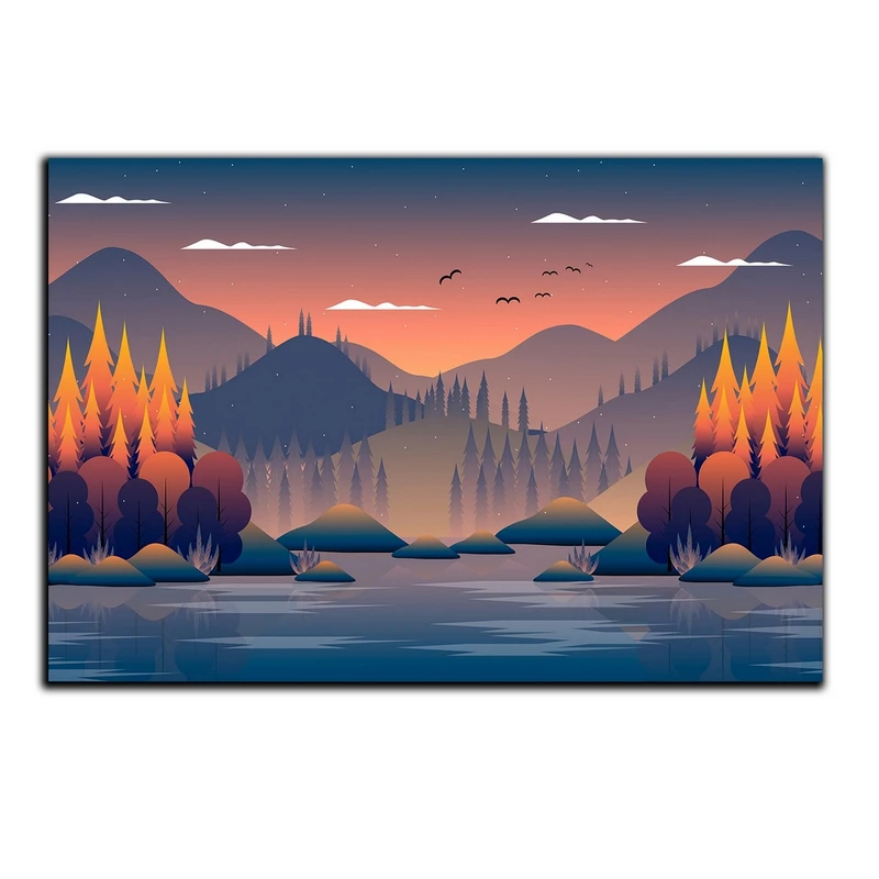 تابلو شاسی بکلیت طرح گرافیکی طبیعت پاییز مدل SH-S5386