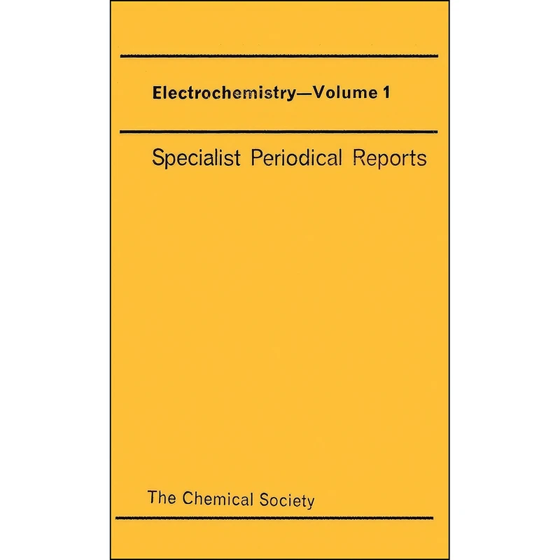 کتاب Electrochemistry اثر G J Hills انتشارات Royal Society of Chemistry
