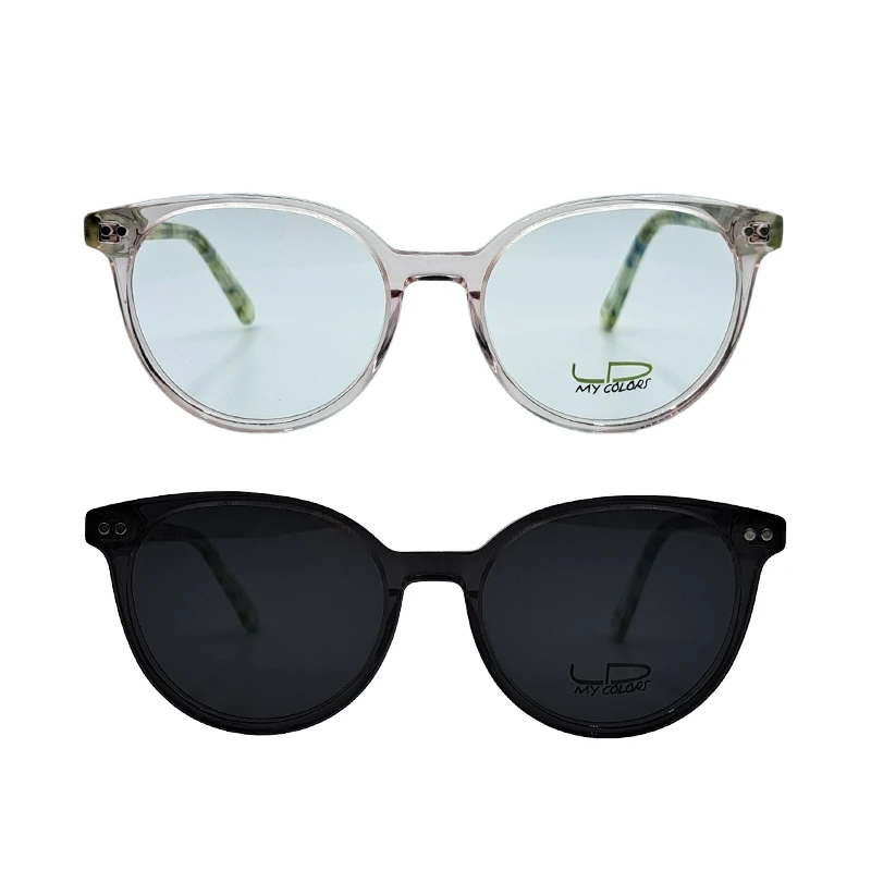 فریم عینک طبی مای کالرز مدل 5168c5 به همراه کاور آفتابی