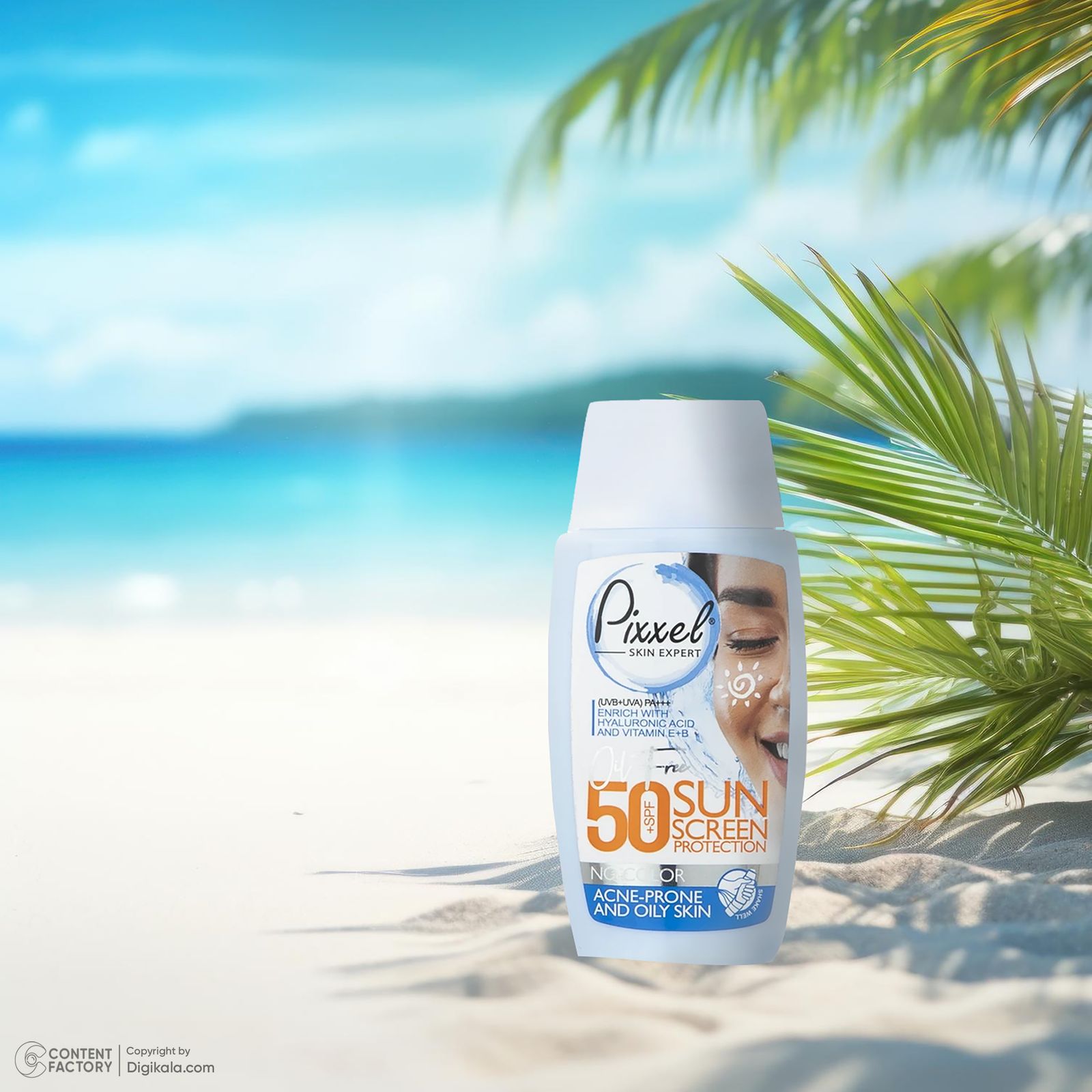کرم ضدآفتاب بی‌رنگ پیکسل SPF50 مدل Oily Acne-Prone Skin، مناسب پوست‌های چرب، حجم 50 میلی‌لیتر -  - 7