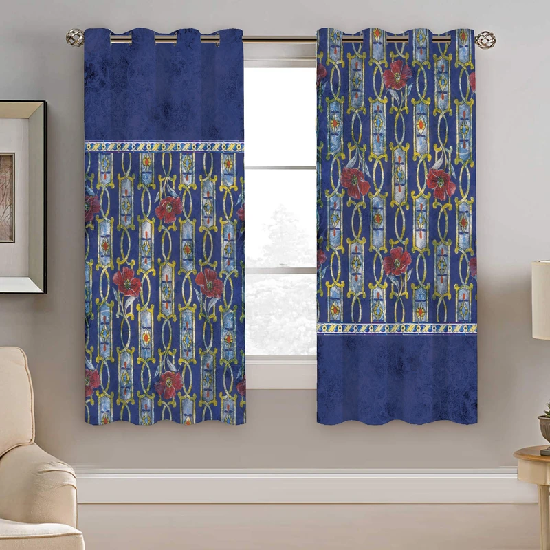 پرده نیروانا طرح    سنتی مدل هازان کد 4875  سایز 140×200 سانتی متر