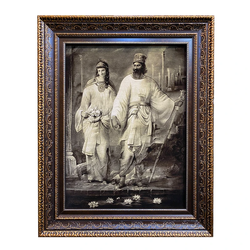  تابلو فرش دستبافت طرح کوروش ماندانا کد ۳۹۶۱۱۰۲