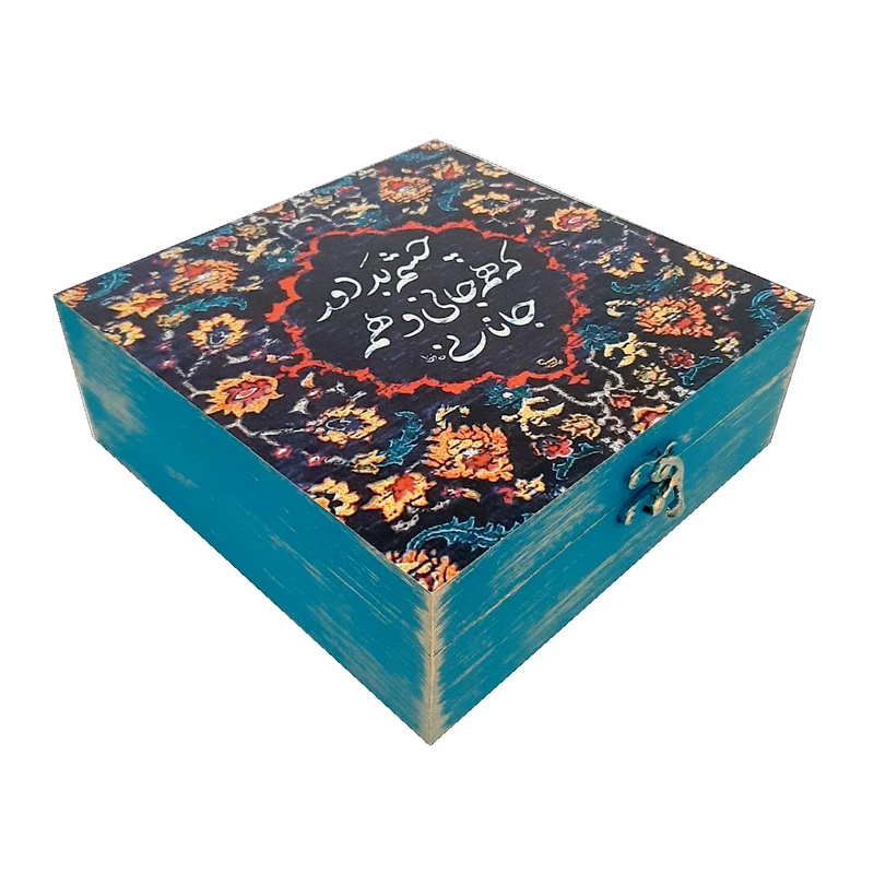 جعبه هدیه مدل سنتی طرح کاشی کد WB88
