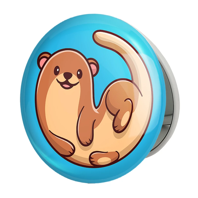 آینه جیبی خندالو طرح حیوانات بامزه سمور مدل تاشو کد 29646