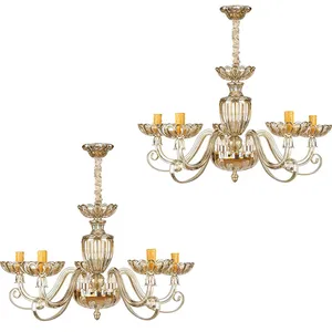 لوستر 5 شعله چشمه نور کد C2129/5-5-Pro بسته دو عددی