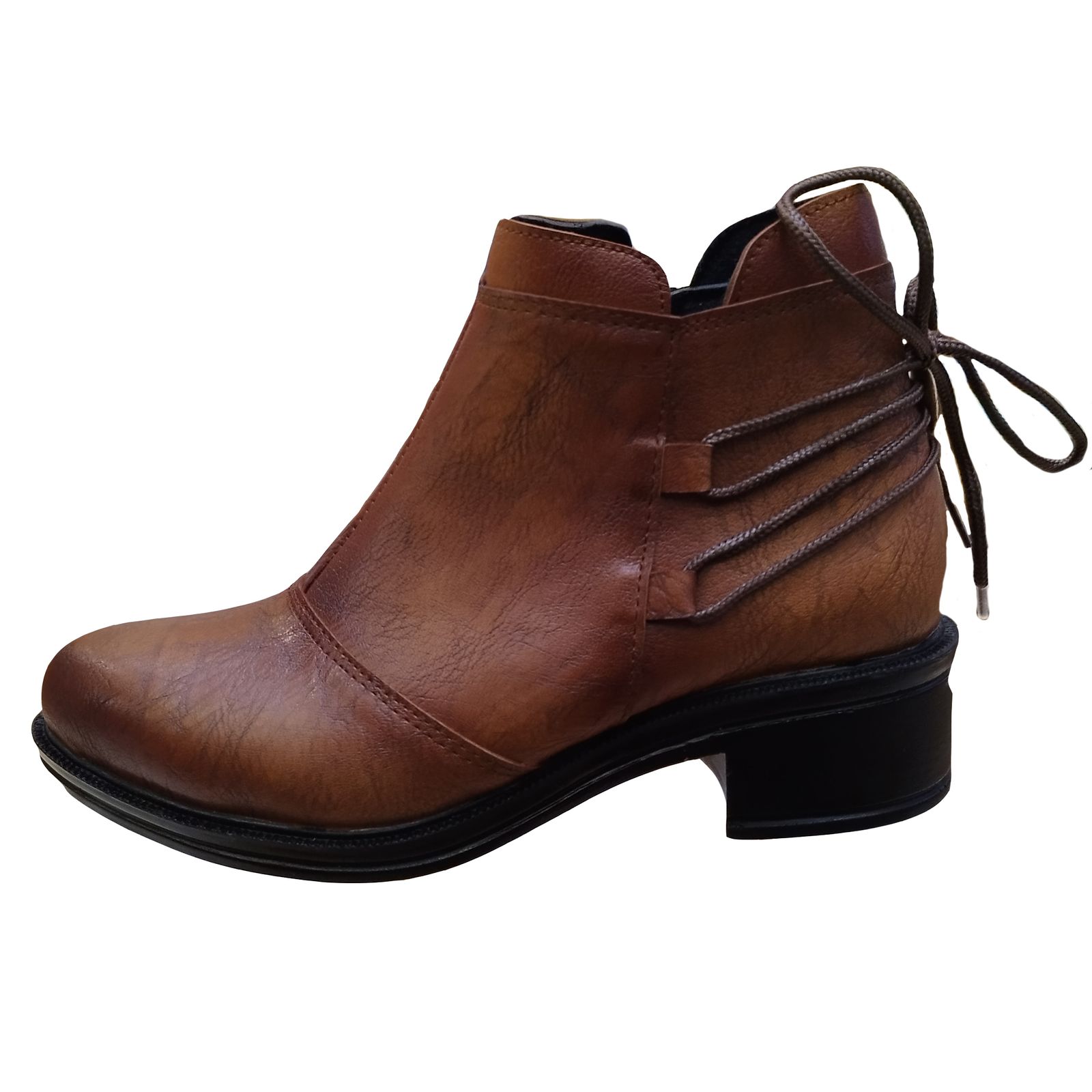 نیم بوت زنانه مدل سروین رنگ قهوه ای