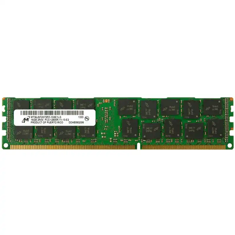 رم سرور ddr3 تک کاناله 12800 مگاهرتز میکرون مدل MT36JSF2G72PZ - 1G6E1LE ظرفیت 16 گیگابایت