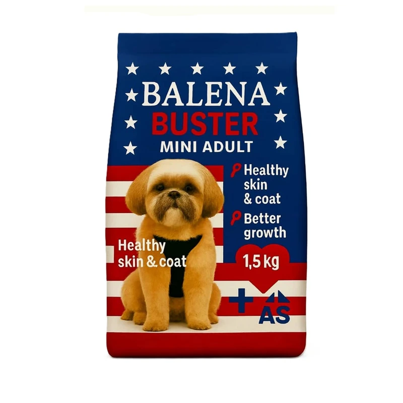 غذا خشک سگ بالغ بالنا بوستر مدل مینی ادالت فله با طعم مرغ و گوشت وزن 1500 کیلوگرم