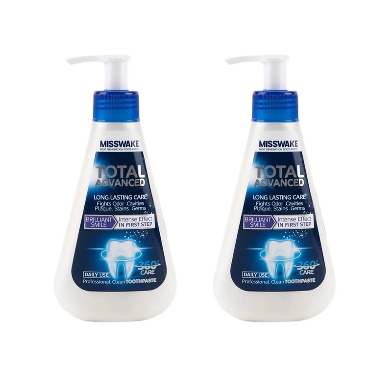 خمیر دندان میسویک مدل Total Advanced حجم 185 میلی لیتر مجموعه 2 عددی