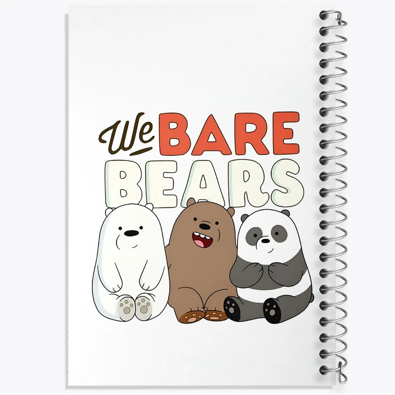 دفتر ژورنال نویسی 50 برگ خندالو مدل نقطه ای طرح سه خرس کله پوک کد N4026