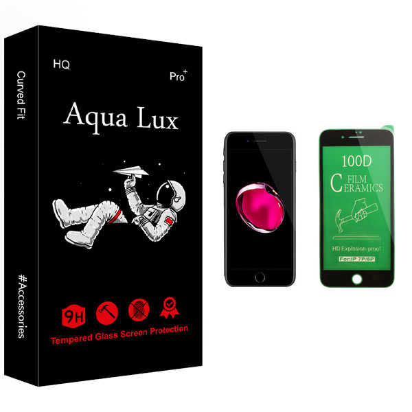 محافظ صفحه نمایش سرامیکی آکوا لاکس مدل +Pro مناسب برای گوشی موبایل اپل iPhone 8 Plus