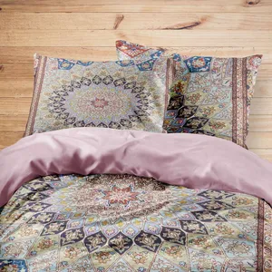 سرویس روتختی مدوپد طرح فرش تبریز مدل C-Tabriz46 یک نفره 4 تکه