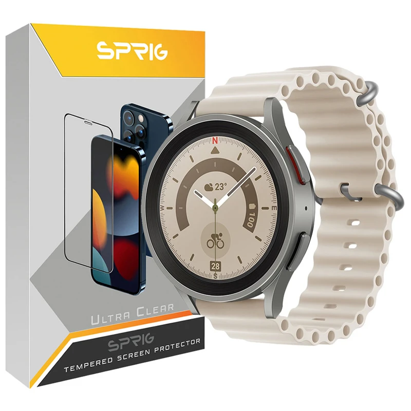 بند اسپریگ مدل Ocean مناسب برای ساعت هوشمند سامسونگ Galaxy Watch 5 40mm / Watch 5 44mm / Watch 5 Pro 45mm