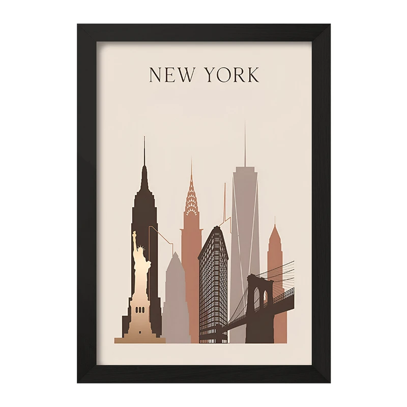 تابلو خندالو مدل نیویورک (New York) کد F10356