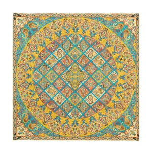 رومیزی ترمه طرح خشتی گرد کد 02
