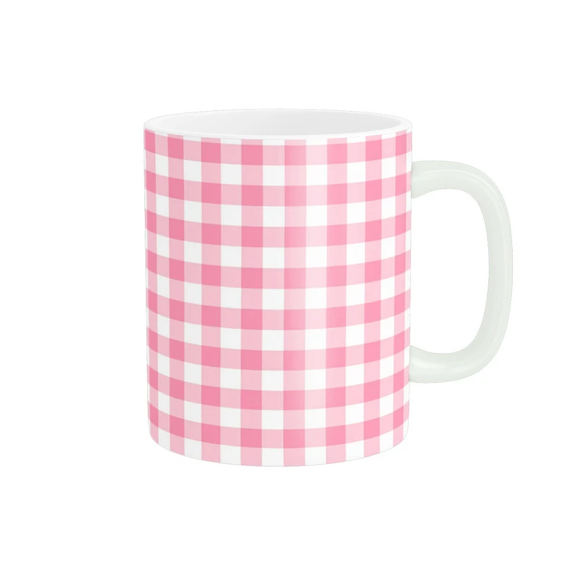 ماگ ناریکو مدل فانتزی طرح چهارخانه کد 012603