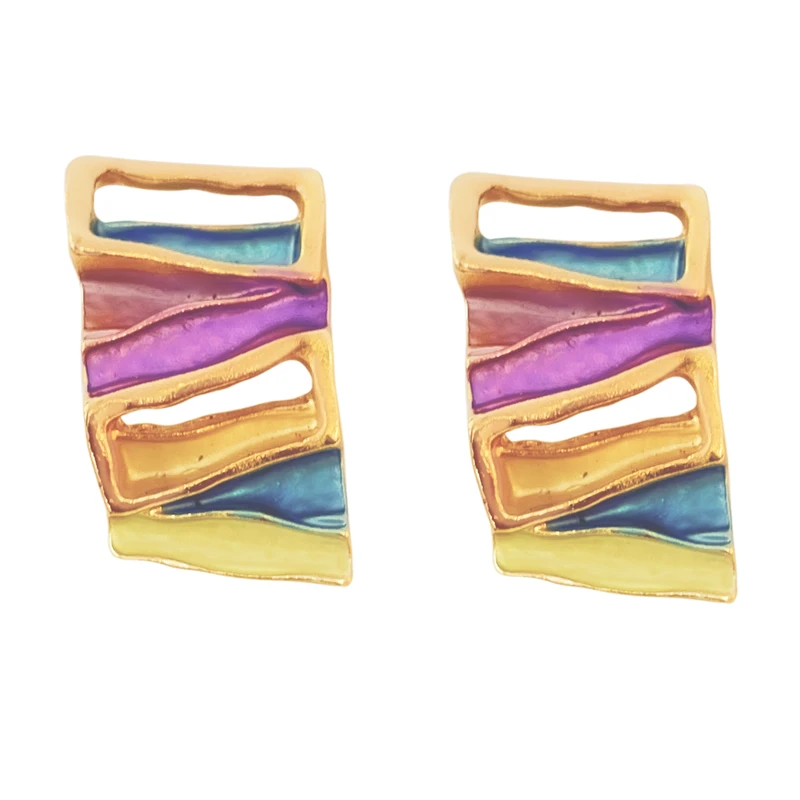 گوشواره میخی زنانه مدل رنگین کد az0325