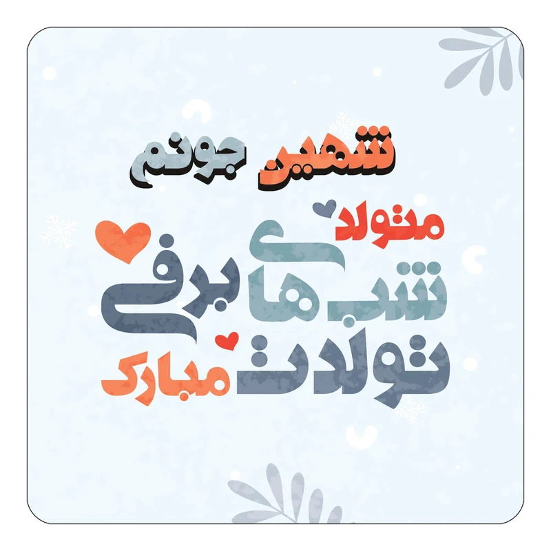 مگنت کاکتی طرح اسم شهین مدل تولد زمستان کد mn16767