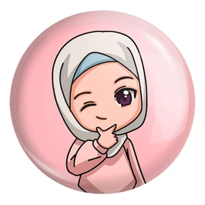 پیکسل خندالو طرح دخترانه باحجاب کد 25993 مدل بزرگ