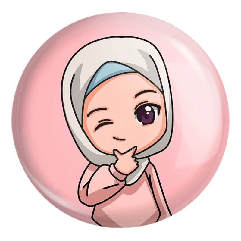 پیکسل خندالو طرح دخترانه باحجاب کد 25993 مدل بزرگ
