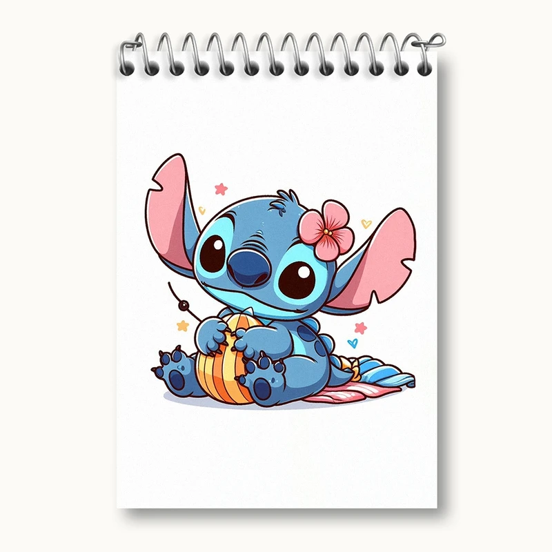 دفتر یادداشت 50 برگ خندالو مدل استیچ (Stitch) کد 37198