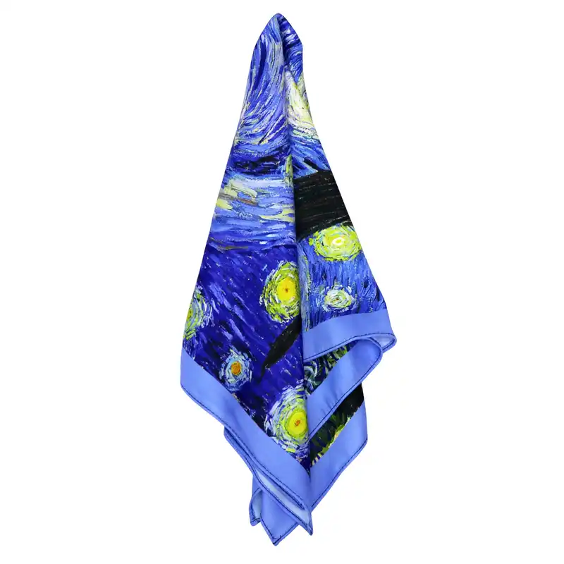 دستمال سر و گردن زنانه مدل نقاشی ونگوک کد 101