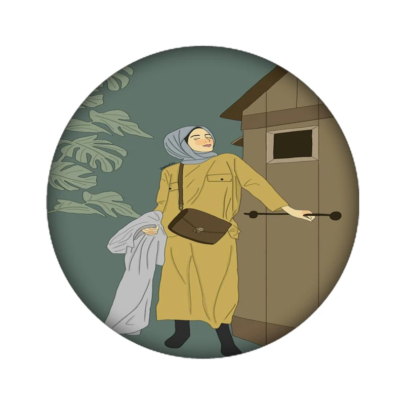 استیکر تزئینی موبایل مدل زن کد 4416