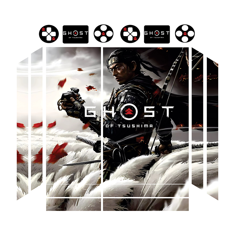 برچسب پلی استیشن 4 فت توییجین وموییجین مدلGhost of Tsushima 02 مجموعه 16 عددی
