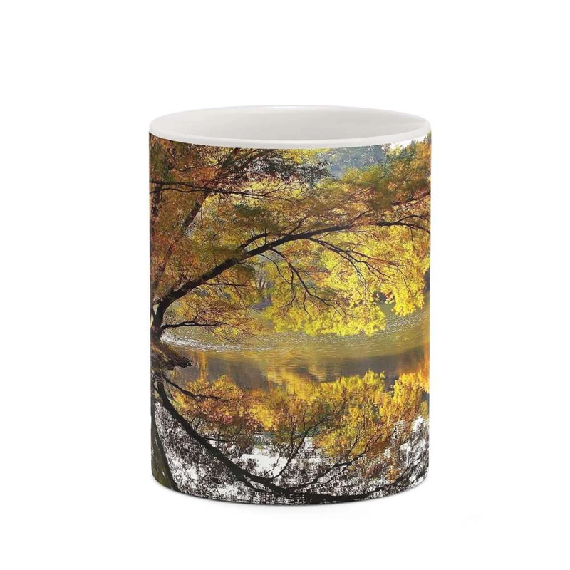 ماگ کاکتی مدل منظره پاییزی کد mgh18530