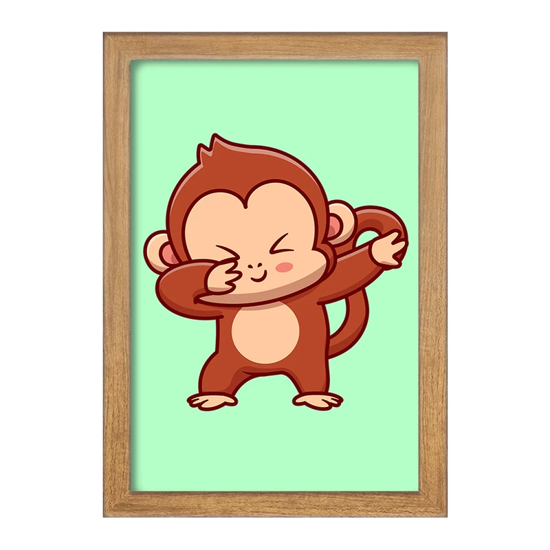 تابلو خندالو مدل  حیوانات بامزه میمون کد 25426