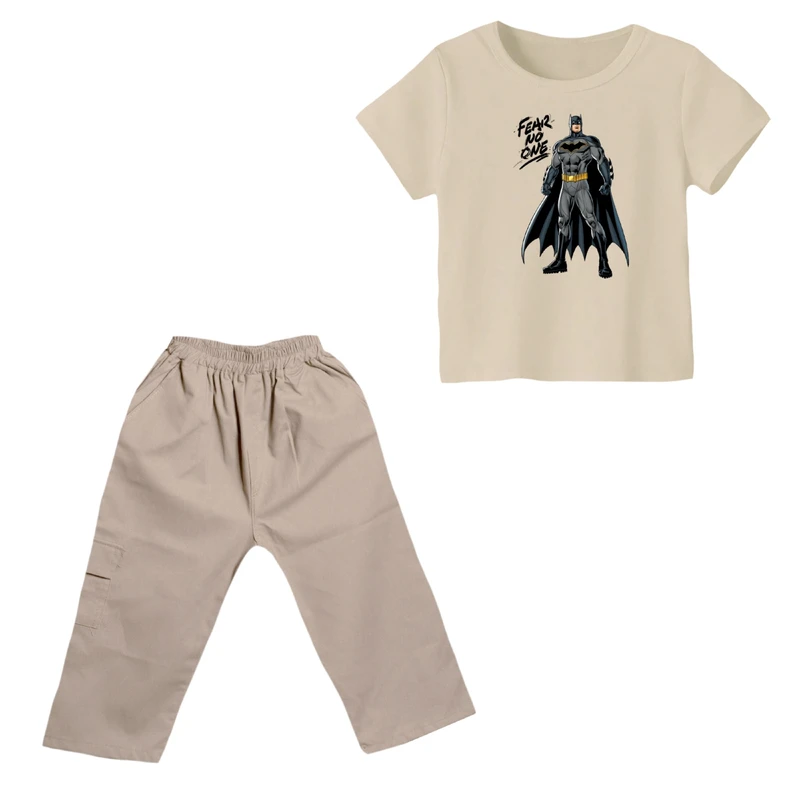 ست تی شرت و شلوارک پسرانه مدل بتمن کد ۳۲