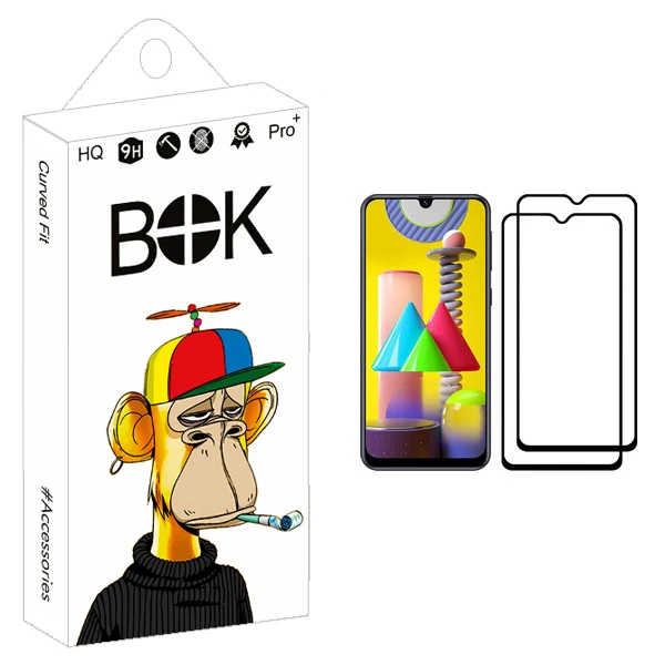 محافظ صفحه نمایش بوک مدل +HD مناسب برای گوشی موبایل سامسونگ Galaxy M31 Prime بسته دو عددی