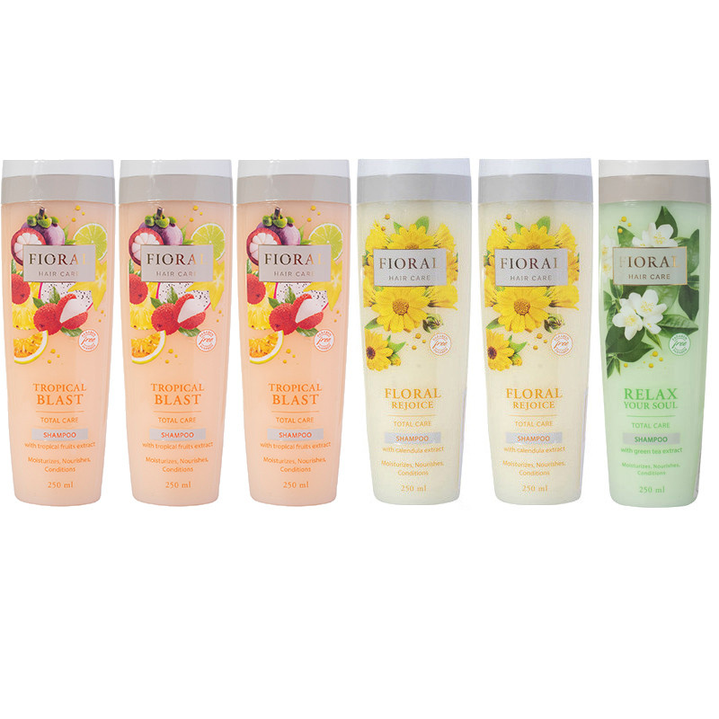 شامپو مو فیورال مدل FREE PARABEN حجم 250 میلی لیتر مجموعه 6 عددی