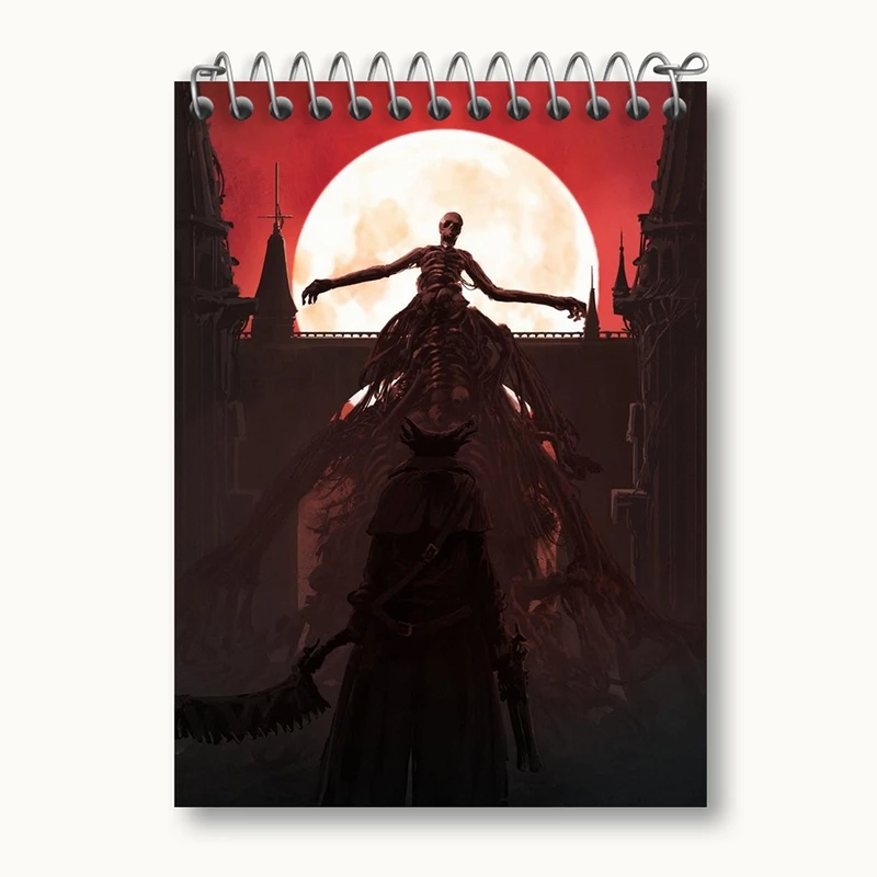 دفتر یادداشت 50 برگ خندالو مدل بازی بلاد بورن Blood Borne کد 30072