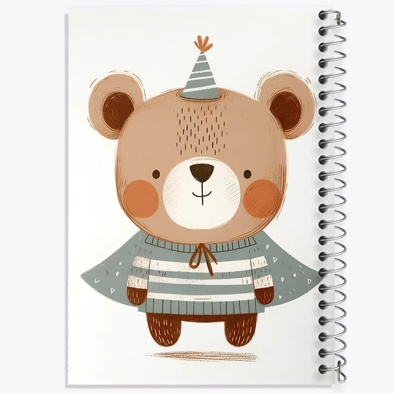 دفتر مشق 50 برگ خندالو طرح خرس بامزه کد F8343