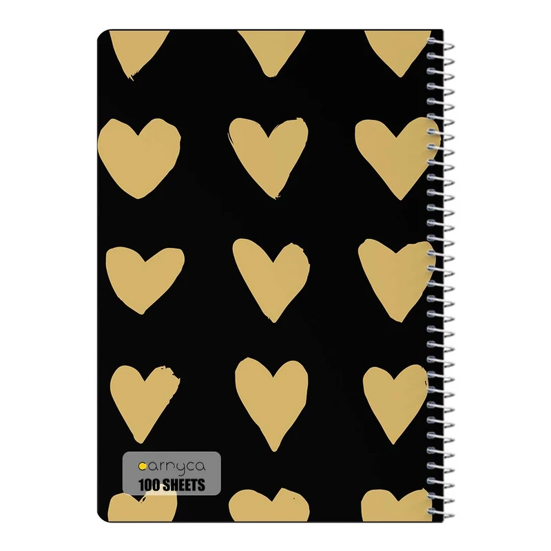 دفتر مشق 100 برگ سیمی کارنیکا طرح پترن عشق Love Pattern کد 66235