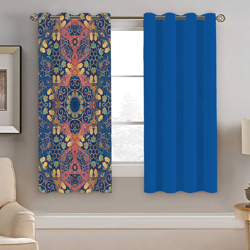 پرده نیروانا طرح سنتی مدل هازان کد 8987 سایز 140×200 سانتی متر