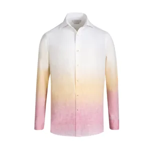 پیراهن آستین بلند یقه برگردان مردانه کروم مدل 2420101