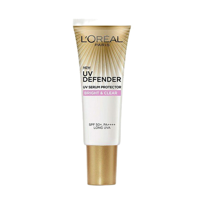 کرم ضد آفتاب بدون رنگ لورآل SPF 50 مدل Bright And Clear مناسب برای پوست خشک حجم 50 میلی لیتر