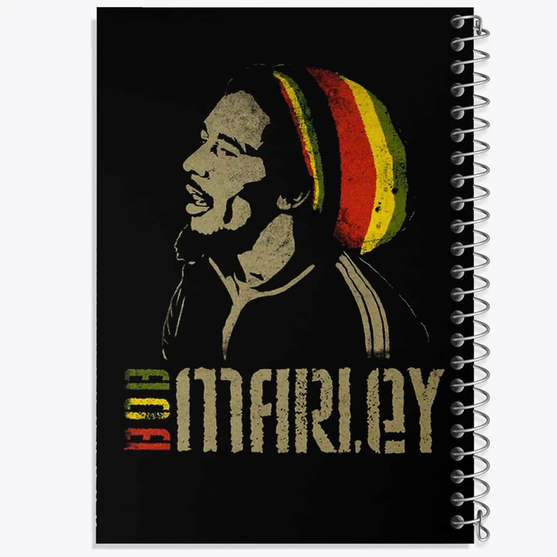 دفتر مشق 50 برگ خندالو مدل باب مارلی Bob Marley کد 3275