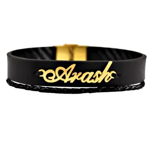 دستبند طلا 18 عیار مردانه مدل آرش P44