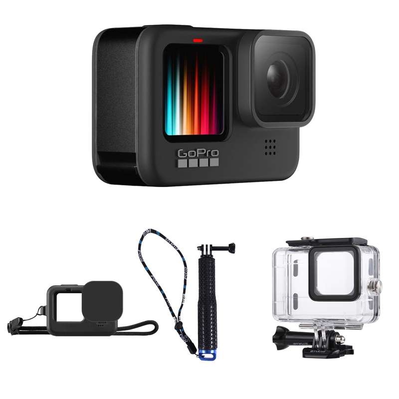 دوربین فیلم برداری ورزشی گوپرو مدل HERO 9 Black به همراه لوازم جانبی دوربین فیلم برداری ورزشی گوپرو مدل HERO 9 Black به همراه لوازم جانبی