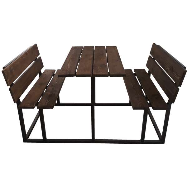 نیمکت مدل چوب و فلز