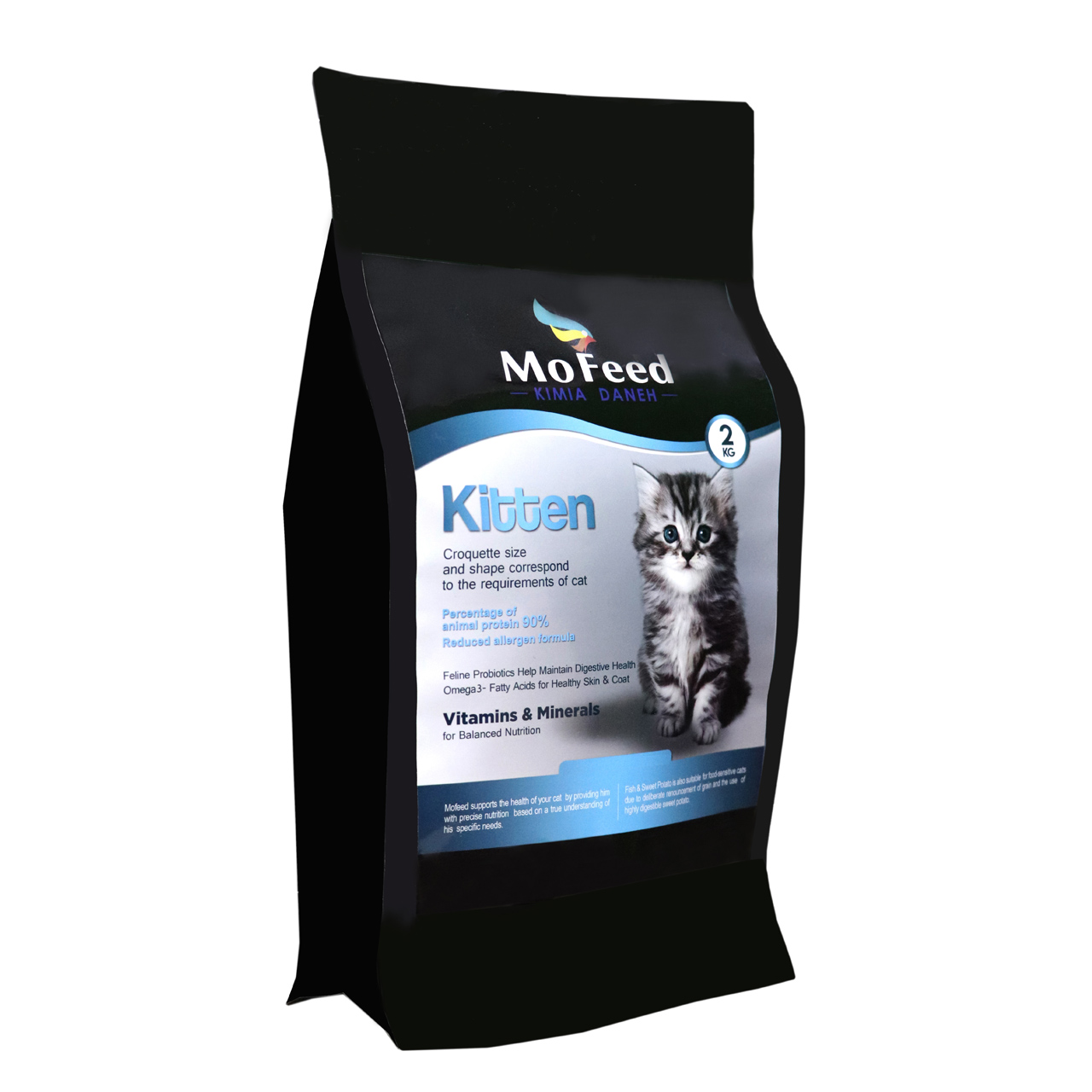 غذای خشک گربه مفید مدل TEH-KITTEN N وزن 2 کیلوگرم
